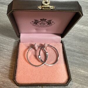 Juicy Couture Silver Hoop Earrings